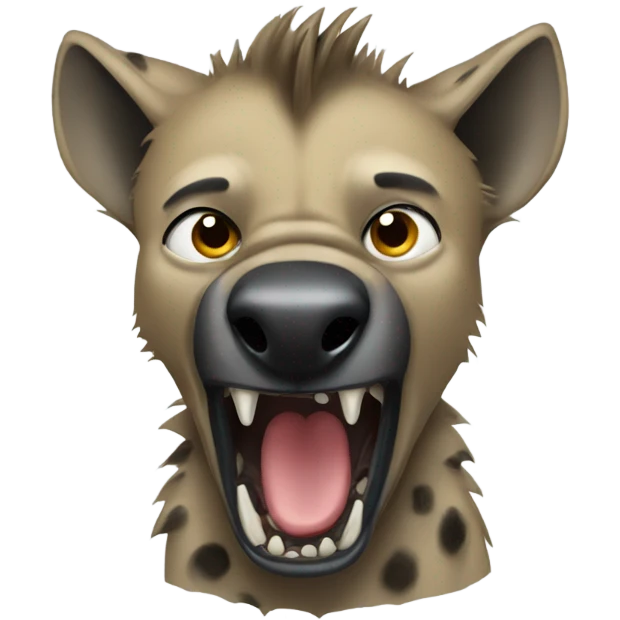 Hyena sticking tough out emoji
