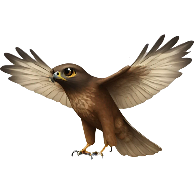 hawk fly on the mountain emoji
