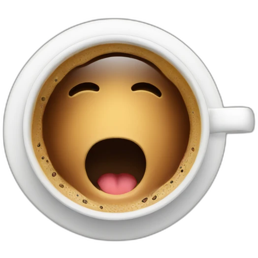 coffee-with-yawn emoji