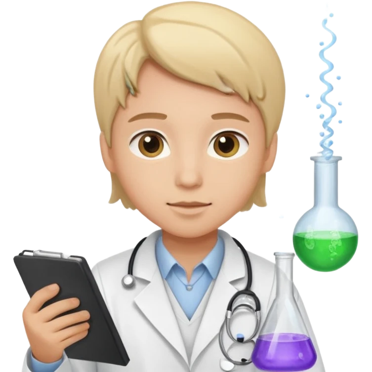 young pharmacist studying scienc emoji