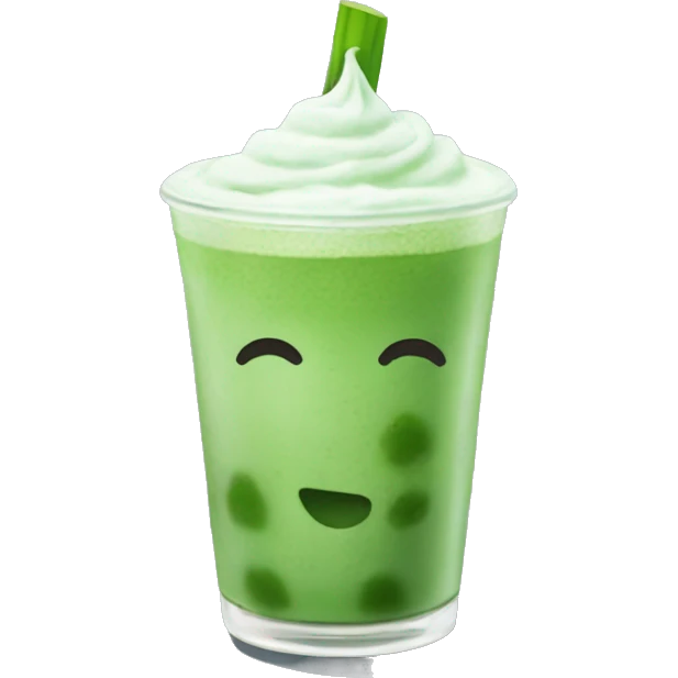 Iced matcha without whipping cream emoji