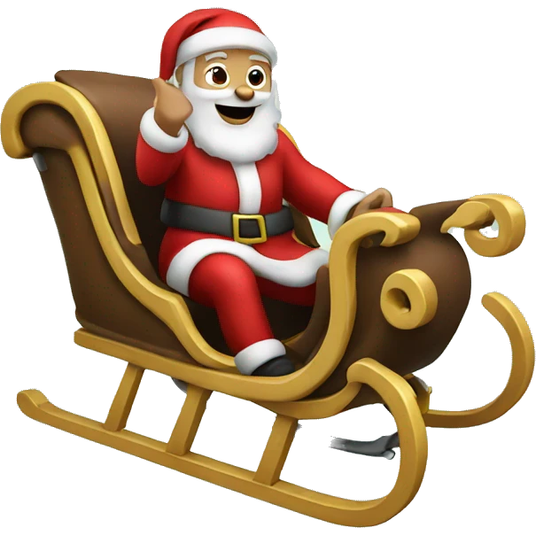 Santa flying a sleigh emoji