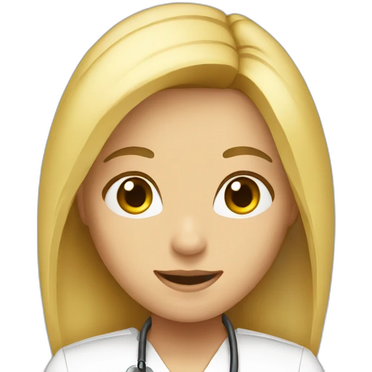 Girl blond doctor  emoji