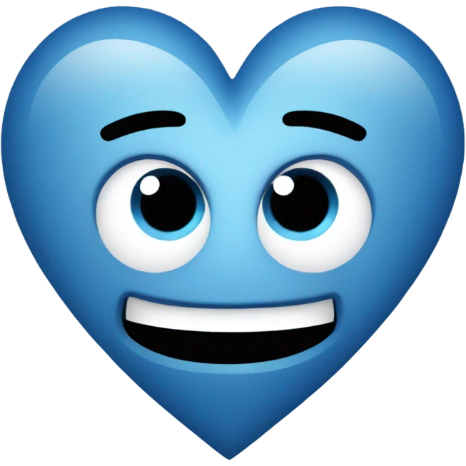 Light blue to dark blue heart emoji