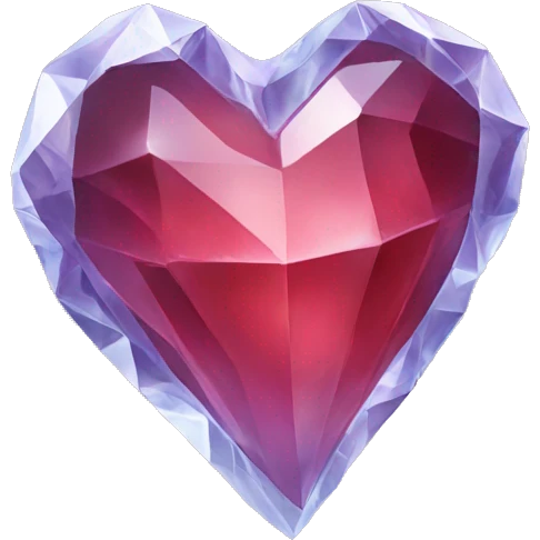 Crystal heart emoji