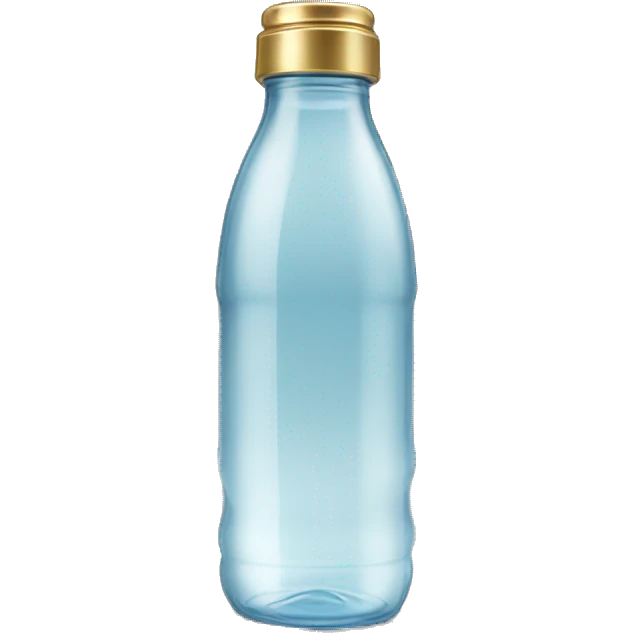 glass water bottle with a gold cap emoji