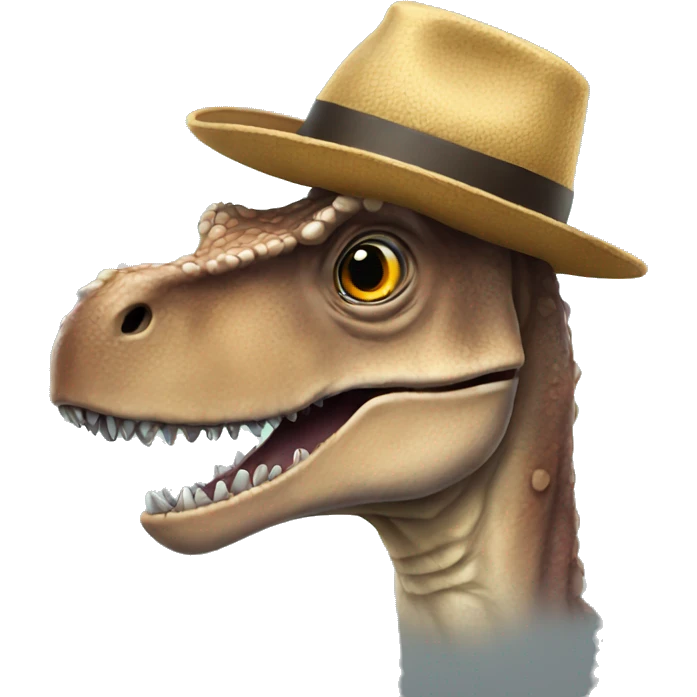 dino with a hat emoji