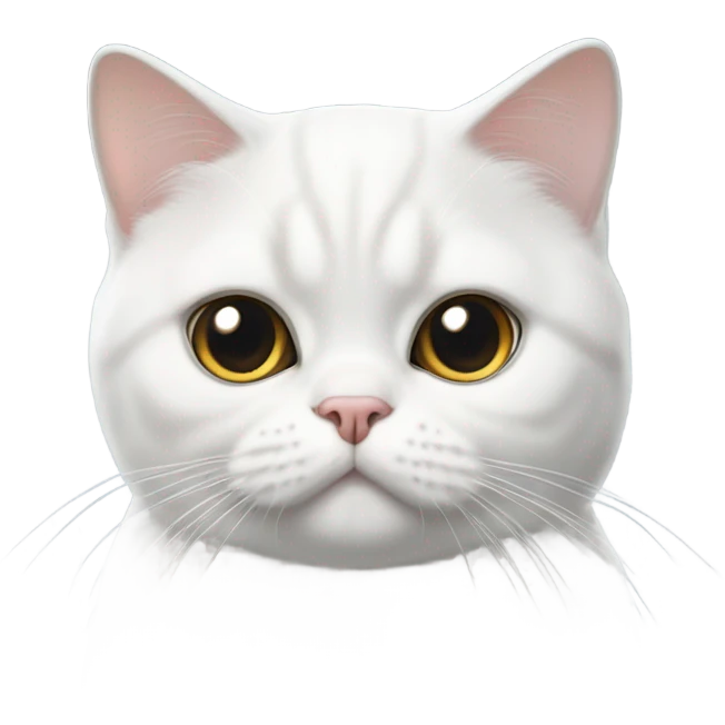 White British shorthair cat emoji
