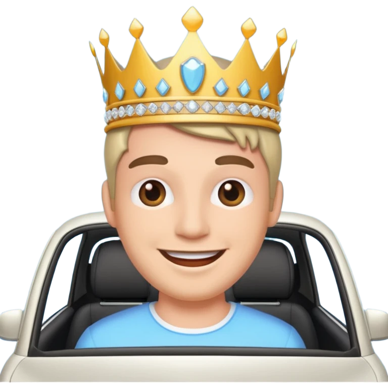 Man princess in a car  emoji