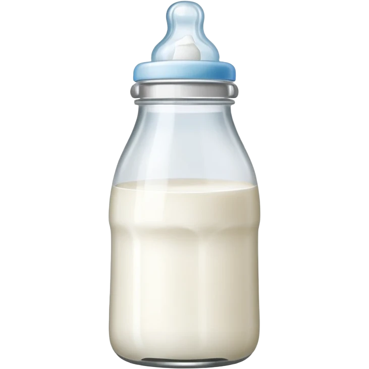 baby bottle with milk, simple, clear emoji