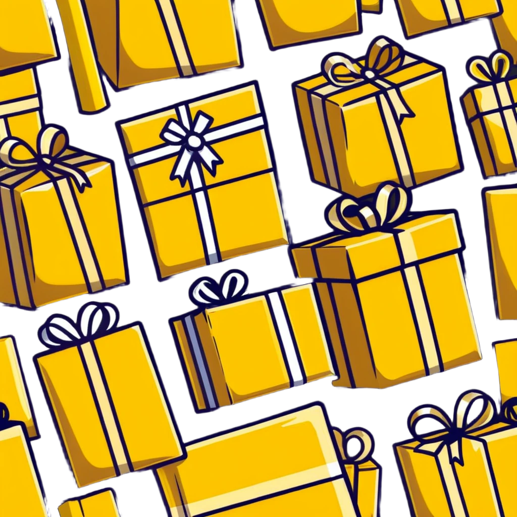Decorative shiny metallic gift wrap with golden reflections emoji