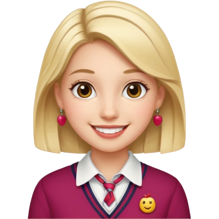 a girl with preppy stuff emoji