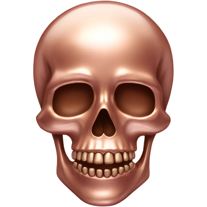 Rose gold skull  emoji