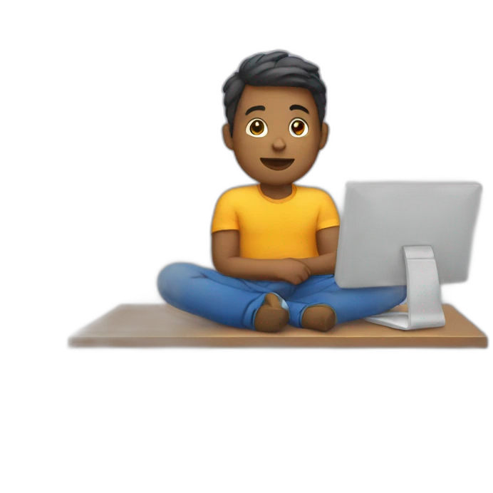 Sitting in front of a pc emoji