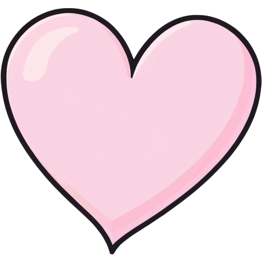 pastel pink heart with glitters emoji