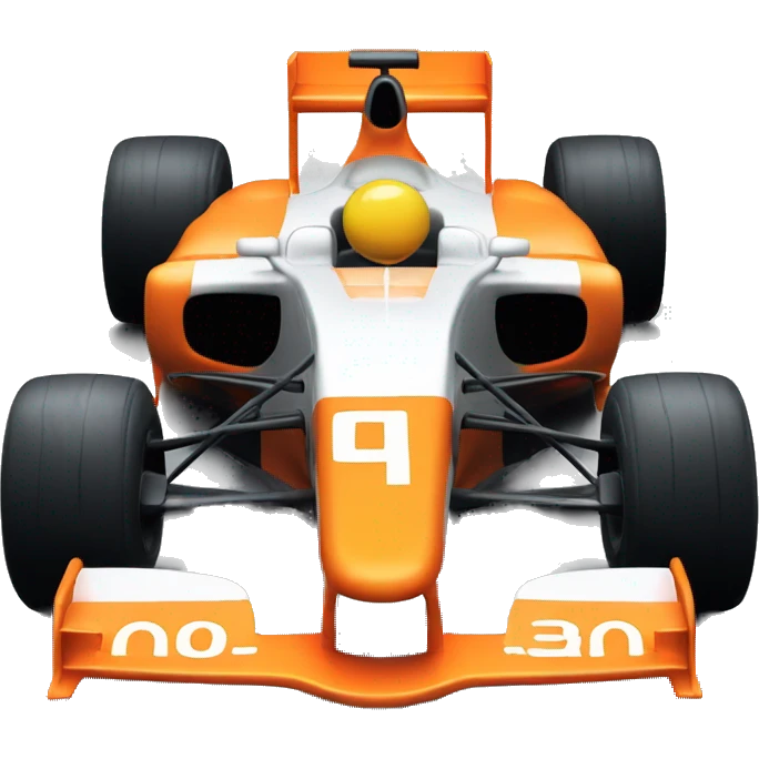 Orange formula 1 car emoji