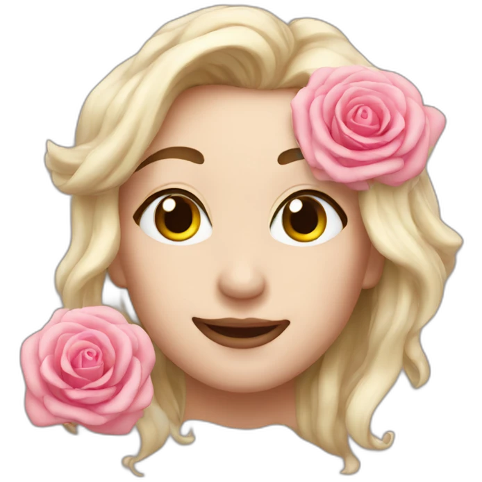 Wink rose emoji