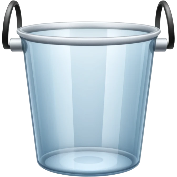 a transparent glass bucket emoji