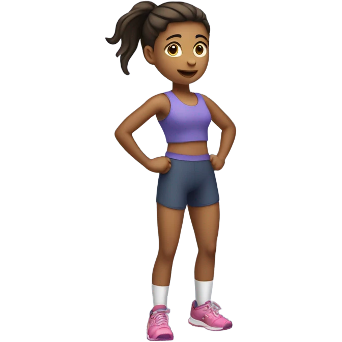 girl doing exercise emoji