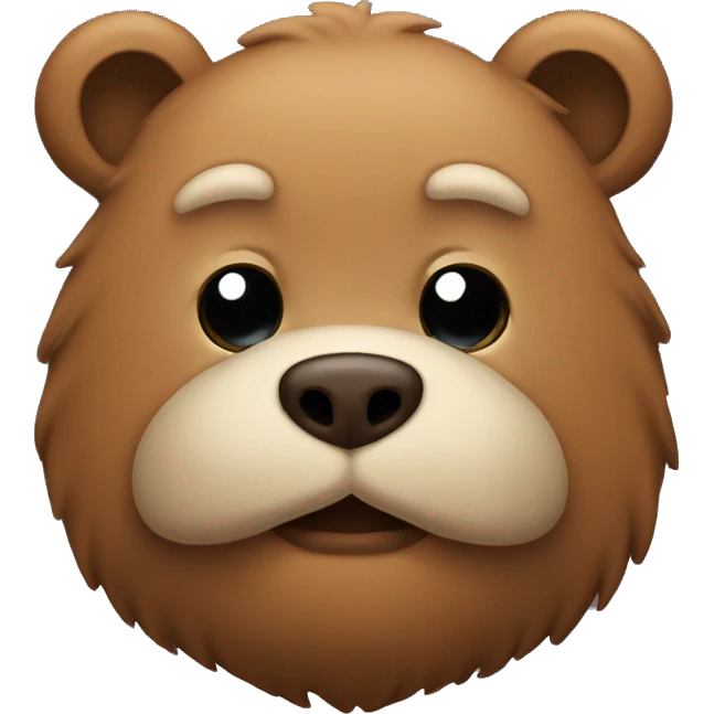Bear with beard emoji