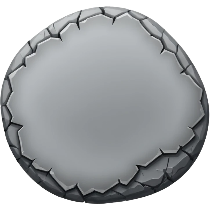 round stone with rough edges, no face emoji