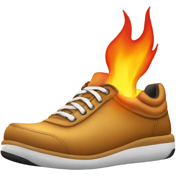 Shoe on fire emoji