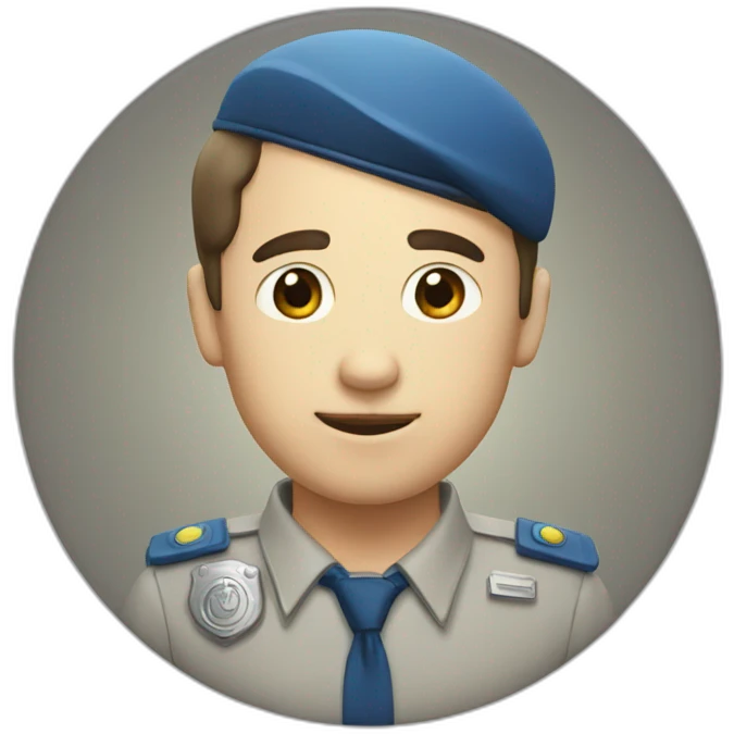 Badge bleu emoji