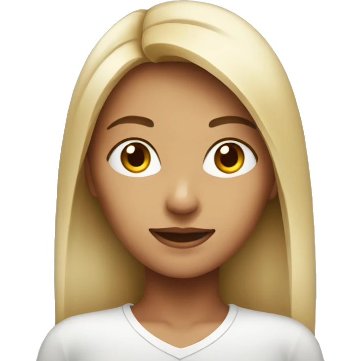 Female face no clear with points emoji