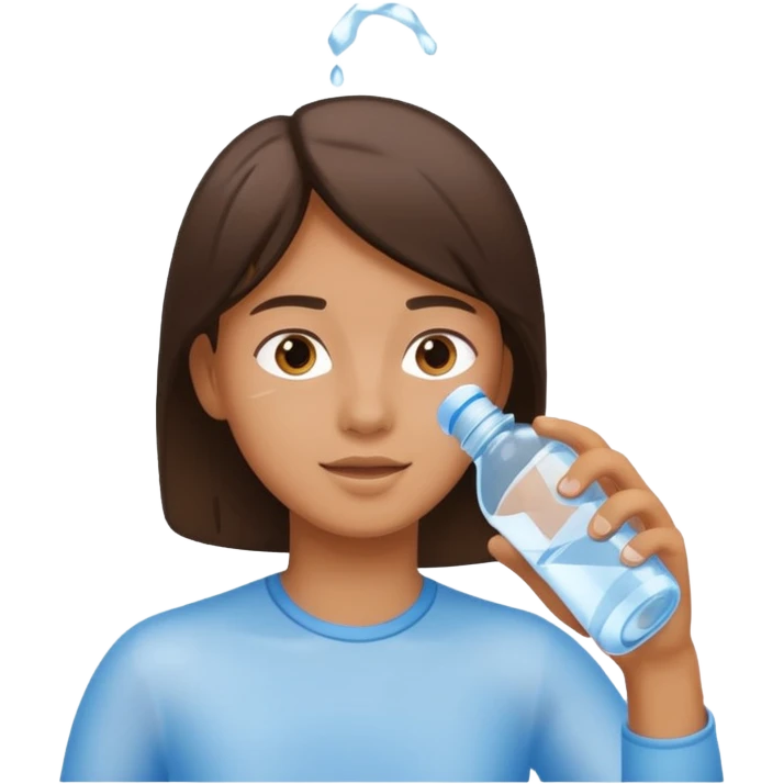 young person drinking water from a bottle emoji