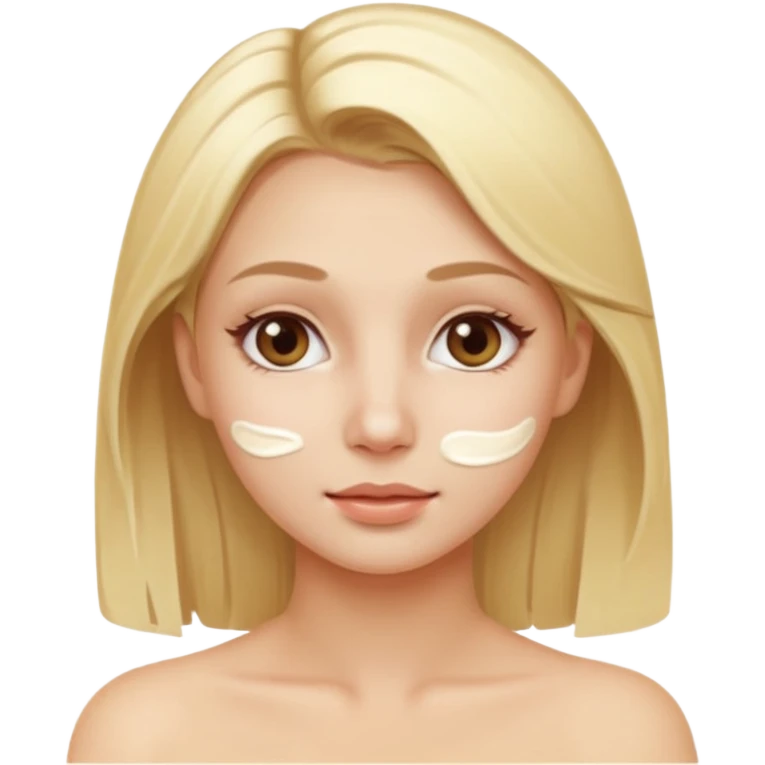 spa girl blonde hair cream on face emoji