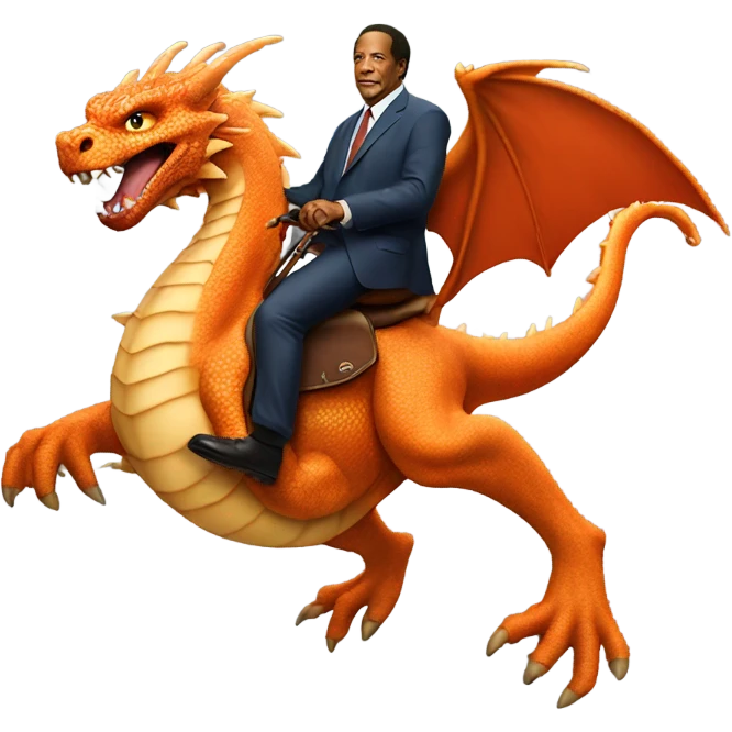 Oj Simpson riding a dragon emoji