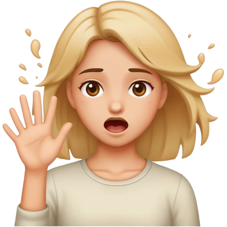 Girl throwing up emoji