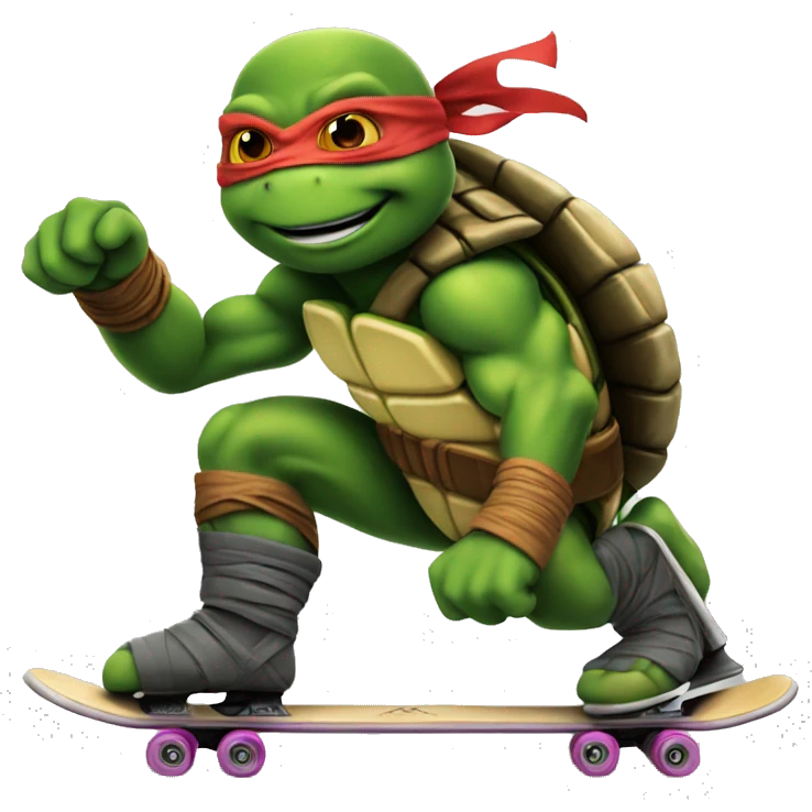 Ninja turtle skating in az emoji
