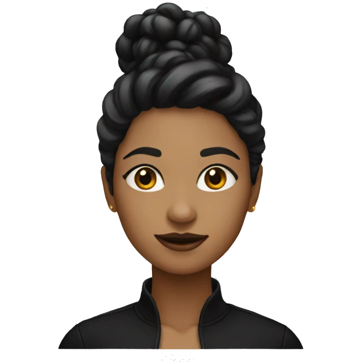 cool woman in black outfit emoji
