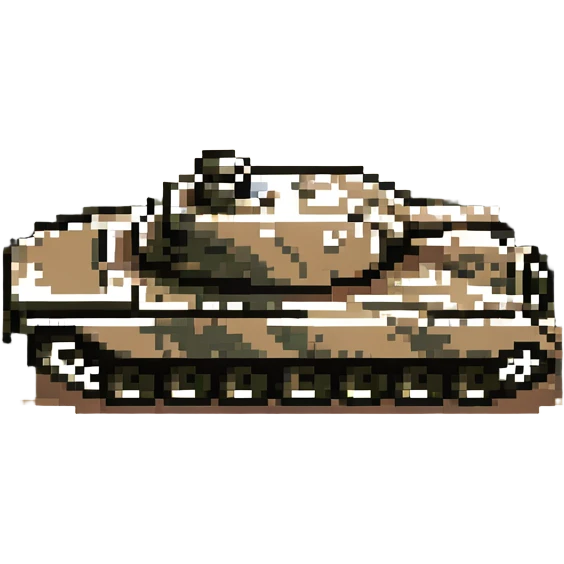 military tank in desert camouflage emoji