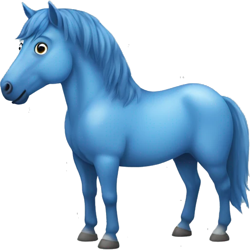 Blue horse  emoji