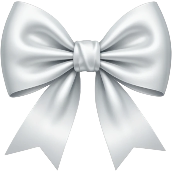 A white ribbon bow emoji