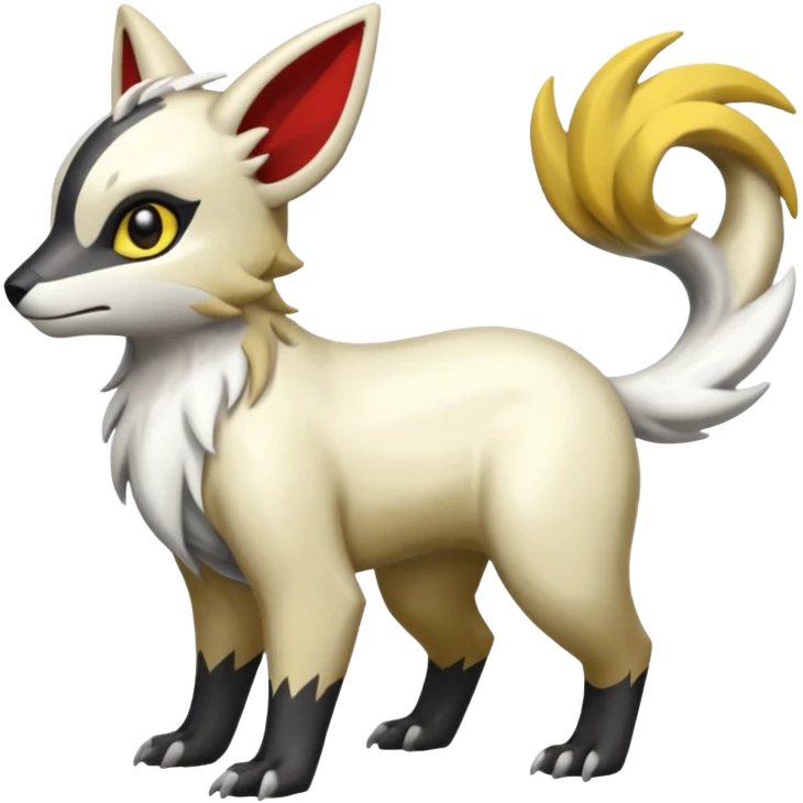 Shiny Brown Golden Yellow Red Black Grey White Beige Linoone-Absol-Trico-Hybrid (Full body) emoji