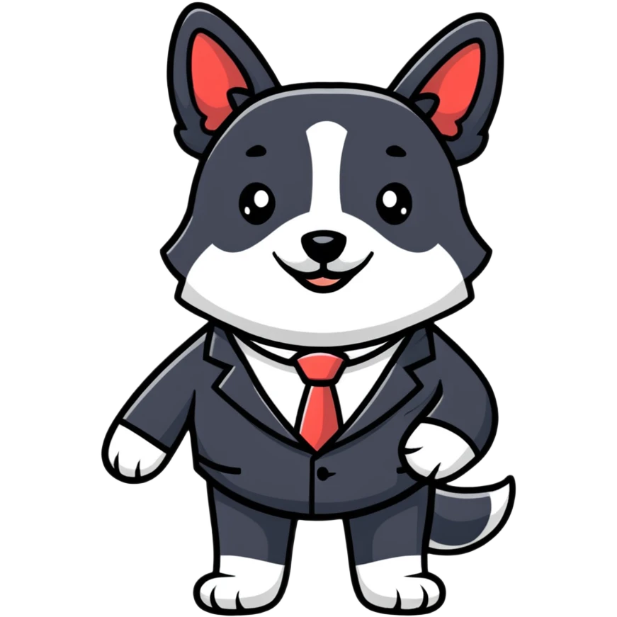 Dog wearing a suit  emoji