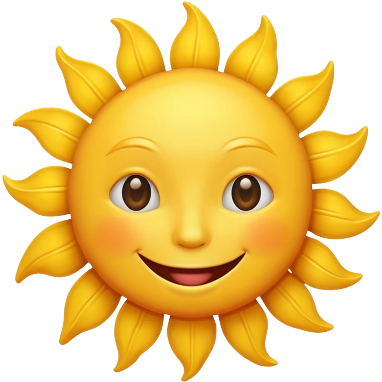 smiling sun emoji, simple and cheerful emoji