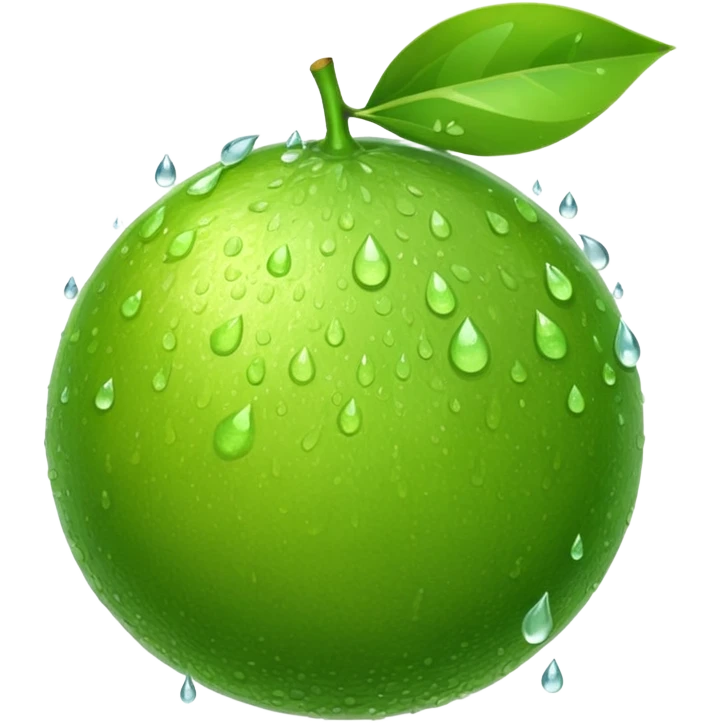 Lime with drops of water emoji