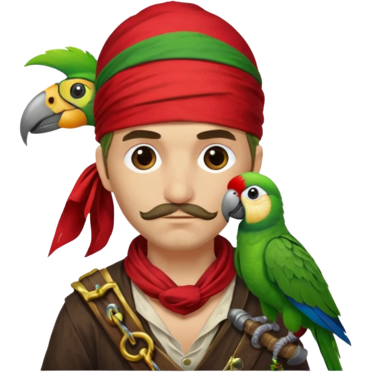 pirate and parrot emoji