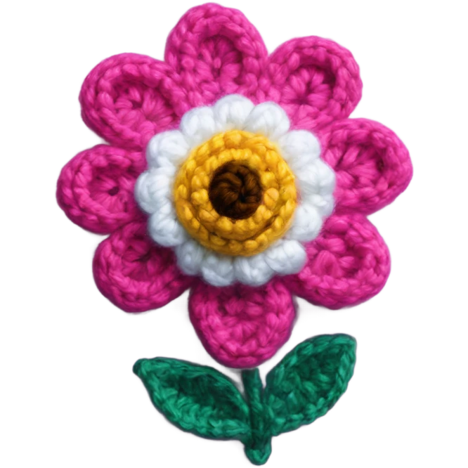 Crochet flower emoji
