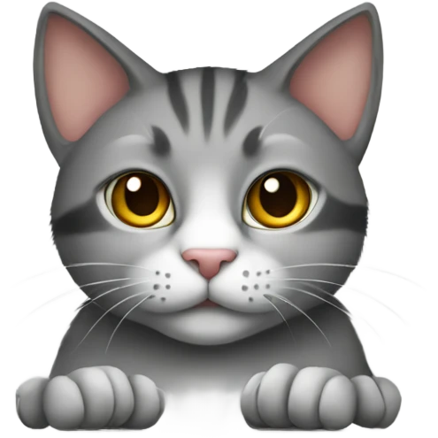The cat draws with his paws emoji