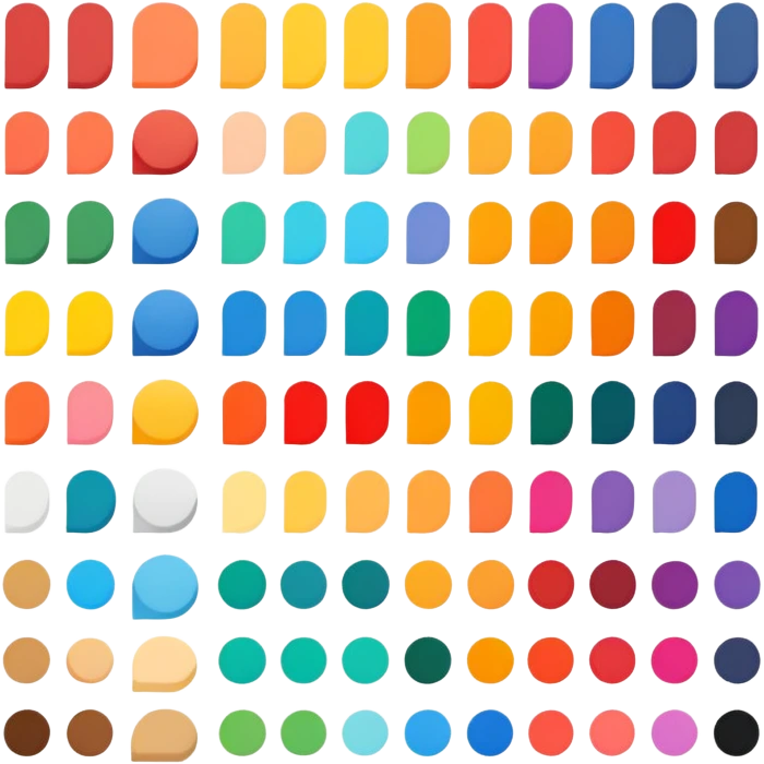 color palette guide book emoji