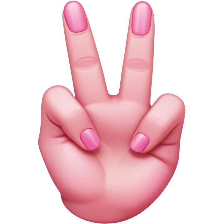 Pink middle finger emoji