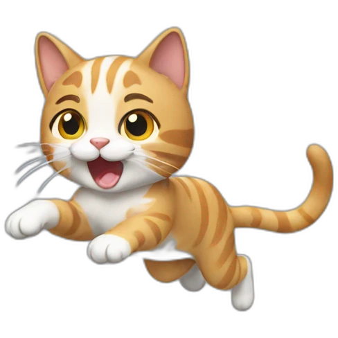 cat running emoji