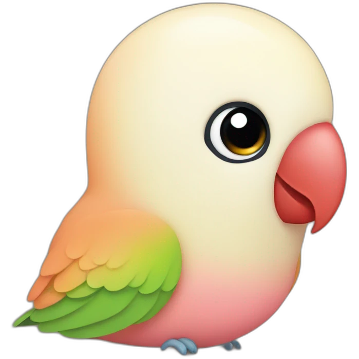 peached face lovebird emoji