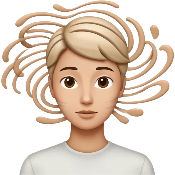 A person with lines above there head spinning emoji
