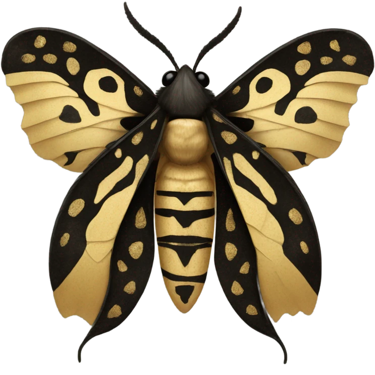Gold and Black Death moth  emoji